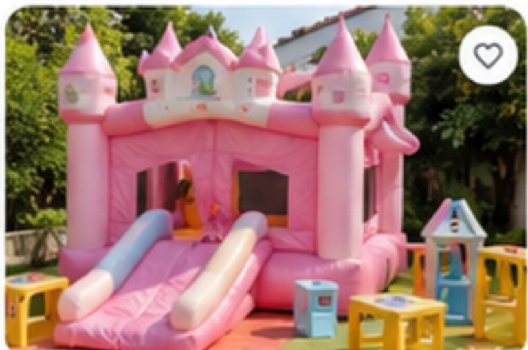 Bouncer Castle Pink - Area bermain sebelum tamu datang